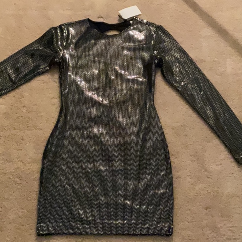 Elegant Black Sequin Dress